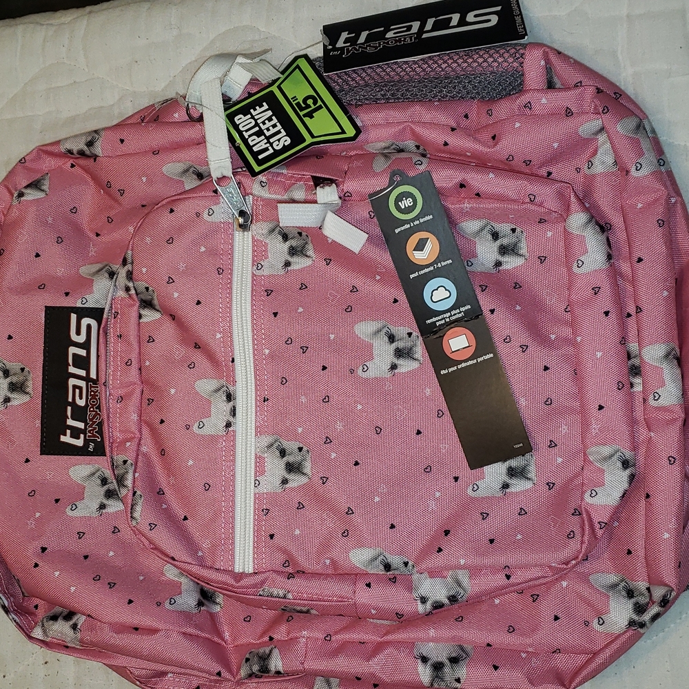 Trans by Jansport Pink Frenchie Bookbag